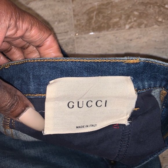 Gucci eye logo patch logo stamp jeans - Picture 6 of 8